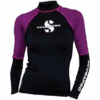 UPF 50 RASH GUARD, LONG SLEEVE, WOMEN -Aqua Lung Diving Shop 50rashblackpurplew