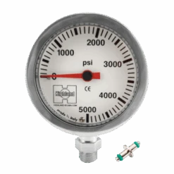 Highland 2" And 2.5" Brass & Glass SPG -Aqua Lung Diving Shop hl301 2 brass glass spg 1