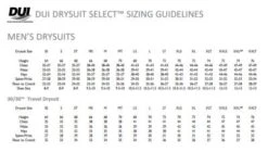 DuoTherm 300 Jumpsuit - Closeout - Womens XL Or 2XL -Aqua Lung Diving Shop size chart mens dui 7 3