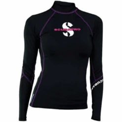 UPF 80 T-FLEX RASH GUARD, LONG SLEEVE, WOMEN -Aqua Lung Diving Shop upf80 blackw